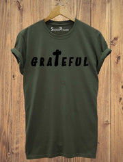 Grateful Jesus Cross Christian T Shirt Tee