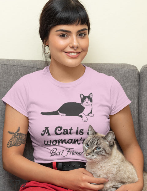 A Cat is a Woman's Best Friend T Shirt