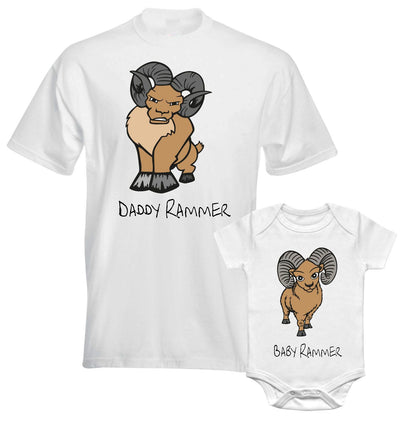 Father Daddy Daughter Dad Son Matching T shirts Daddy Rammer Baby Rammer