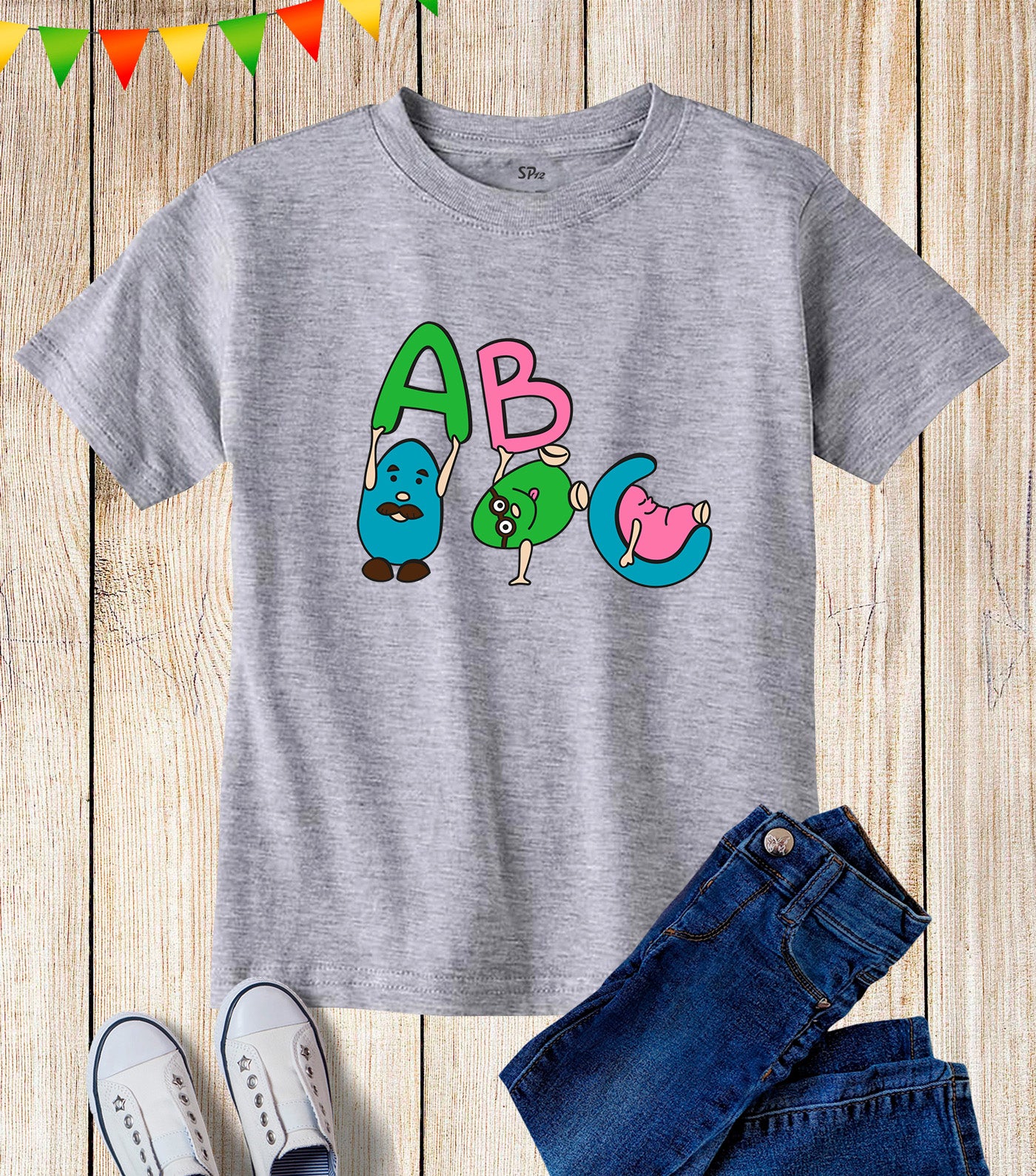 Kids ABC Alphabet Eggs Nursery Graphic T Shirt