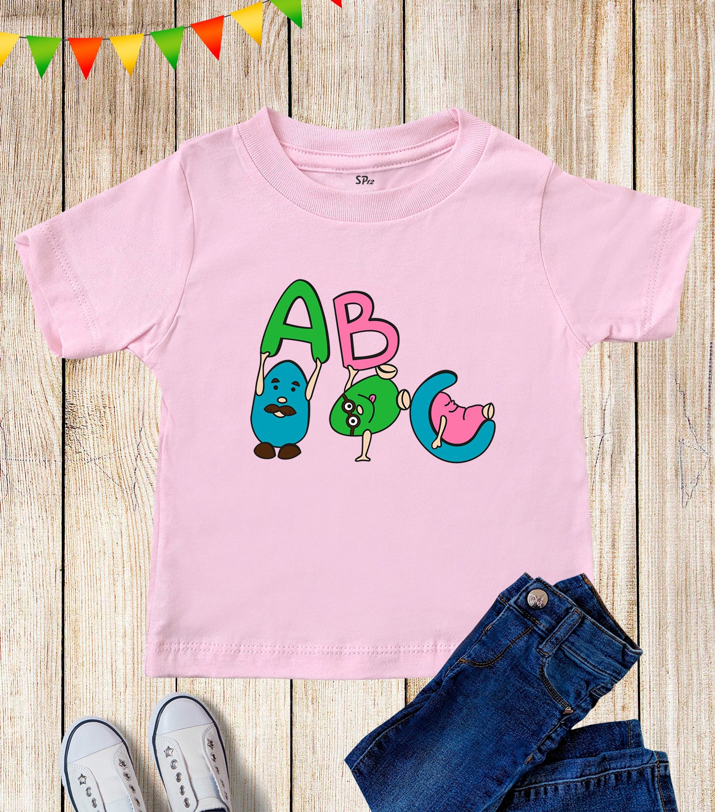 Kids ABC Alphabet Eggs Nursery Graphic T Shirt