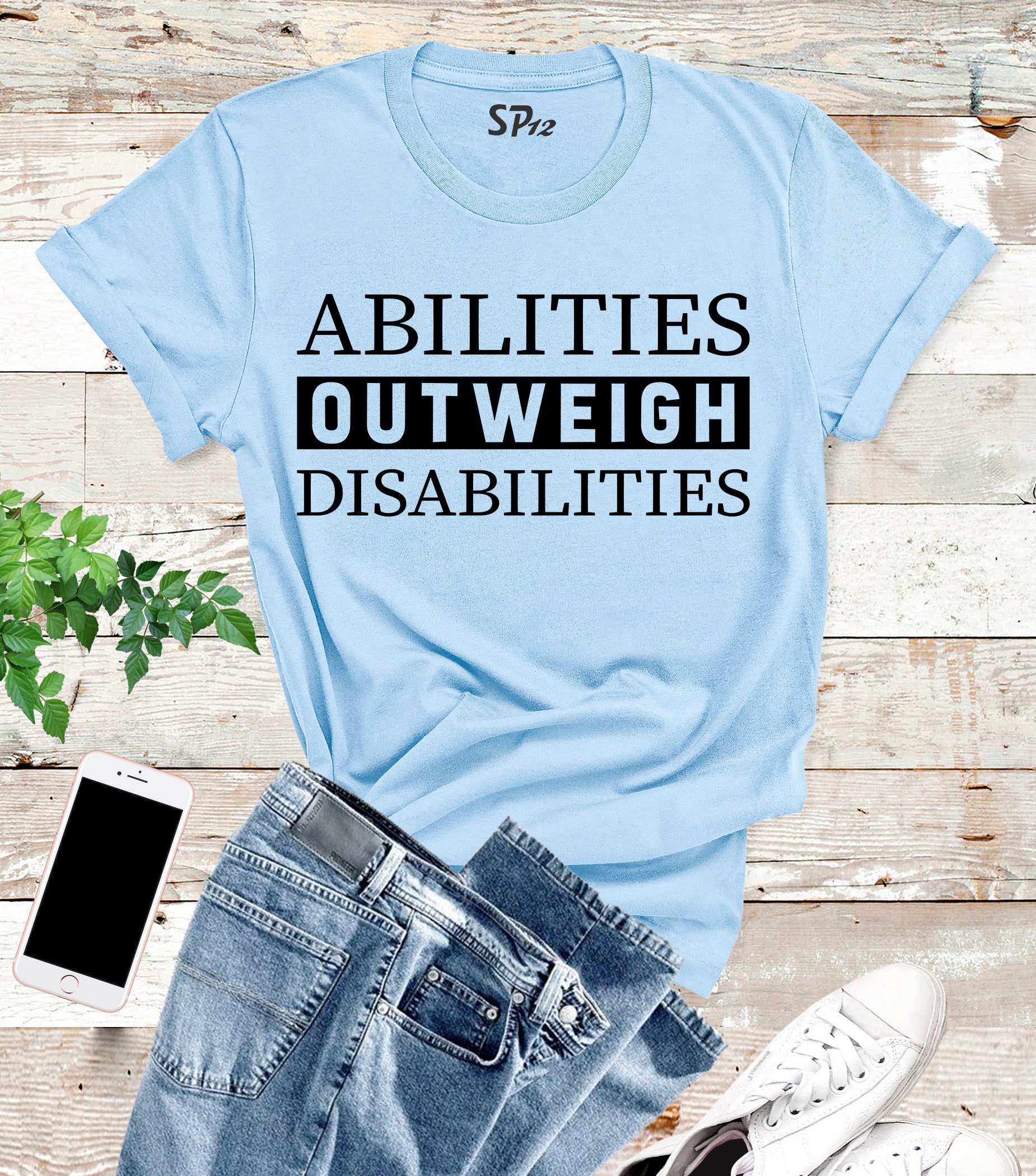 Abilities Outweigh Disabilities Autism Awareness T Shirt