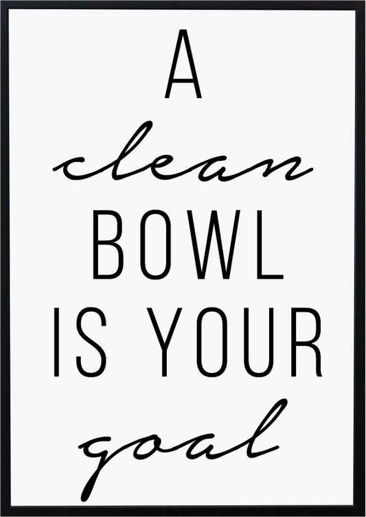 A Clean Bow is Your Goal Bathroom Wall Art Prints