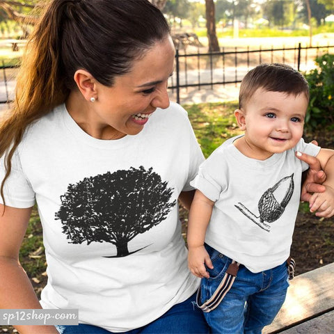Acorn Seed Oak Nut Tree Mother Mum Son Matching T shirts