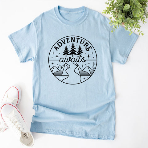 Nature Lover Camping Adventure Awaits Vacation T-Shirts For Adults And Kids