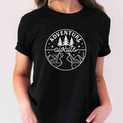 Nature Lover Camping Adventure Awaits Vacation T-Shirts For Adults And Kids