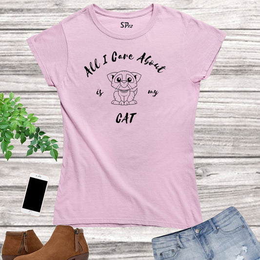 All About Cats Slogan Women T Shirt
