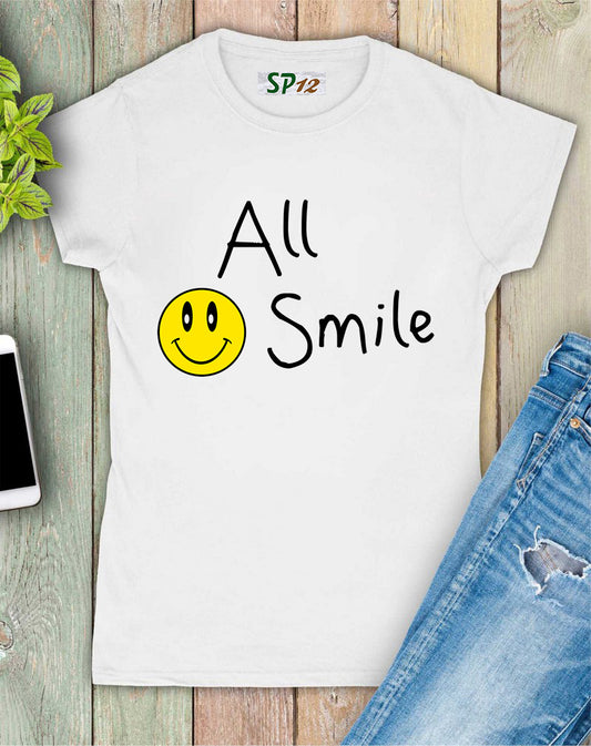 All Smile Funny Emoji Women T Shirt