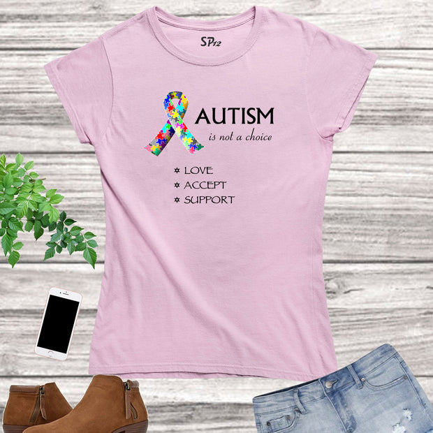 Autism Awareness T Shirt Women Love Accept