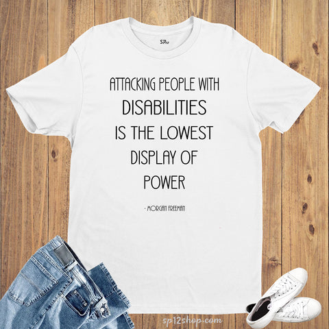 Awareness T shirt Disability Display Power Morgan Freeman Charity