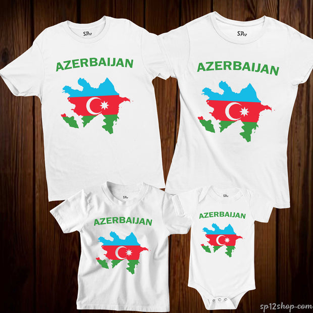 Azerbaijan Flag T Shirt Olympics FIFA World Cup Country Flag Tee Shirt