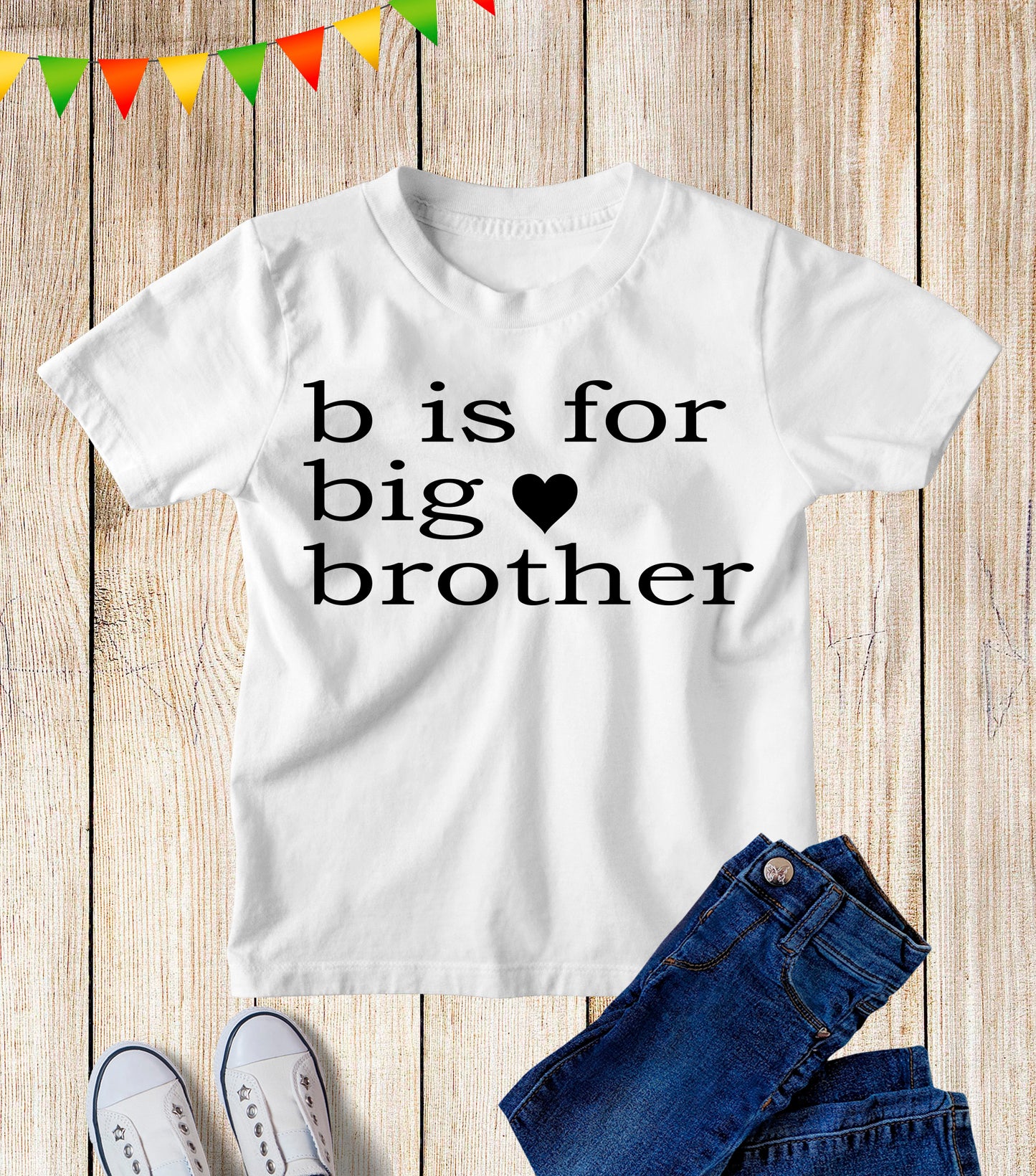 b is for Big brother Kids T Shirt