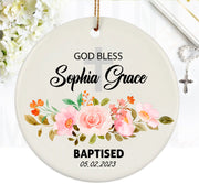 Baby Baptised Custom Name Ornaments