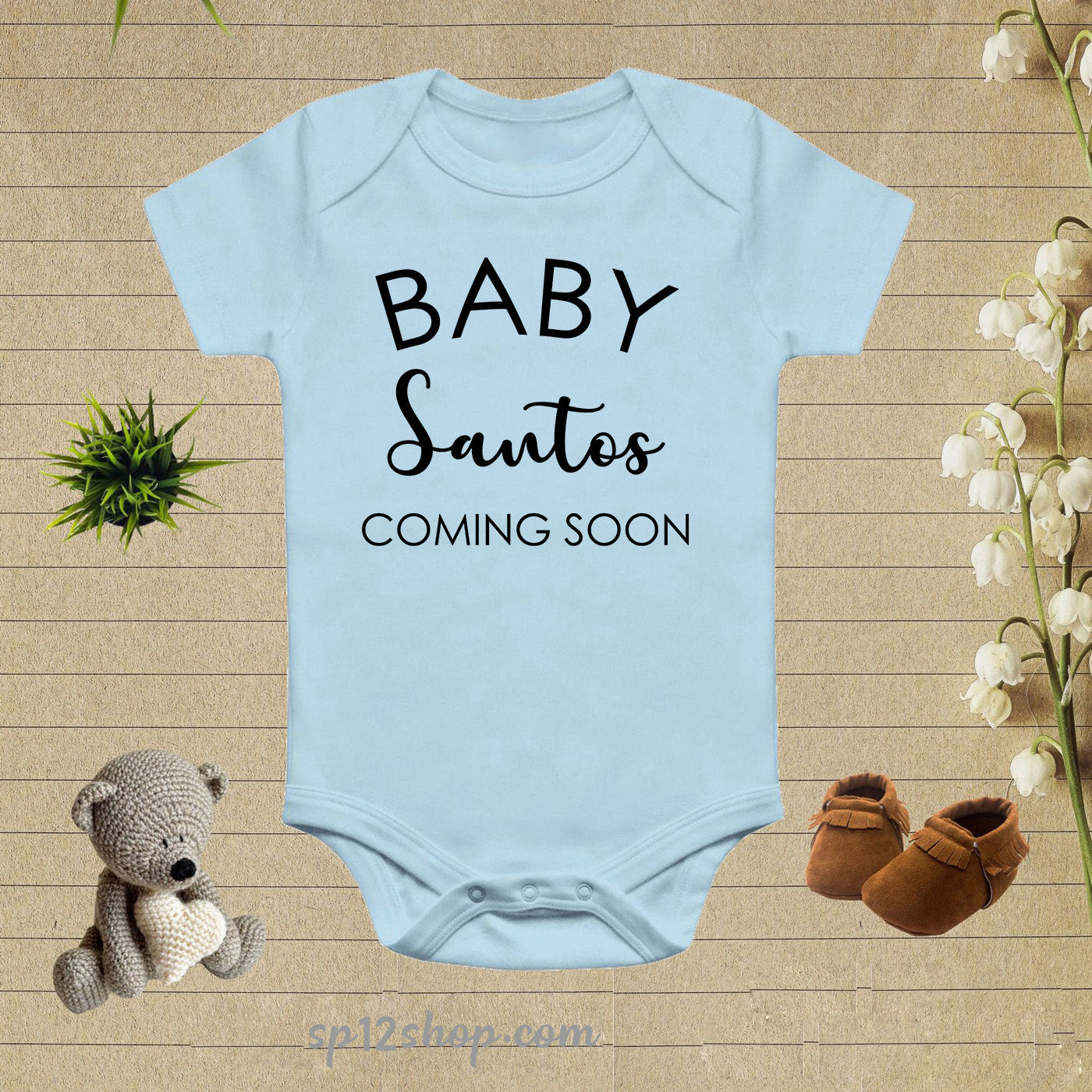 Baby Coming Soon Custom Baby Bodysuit