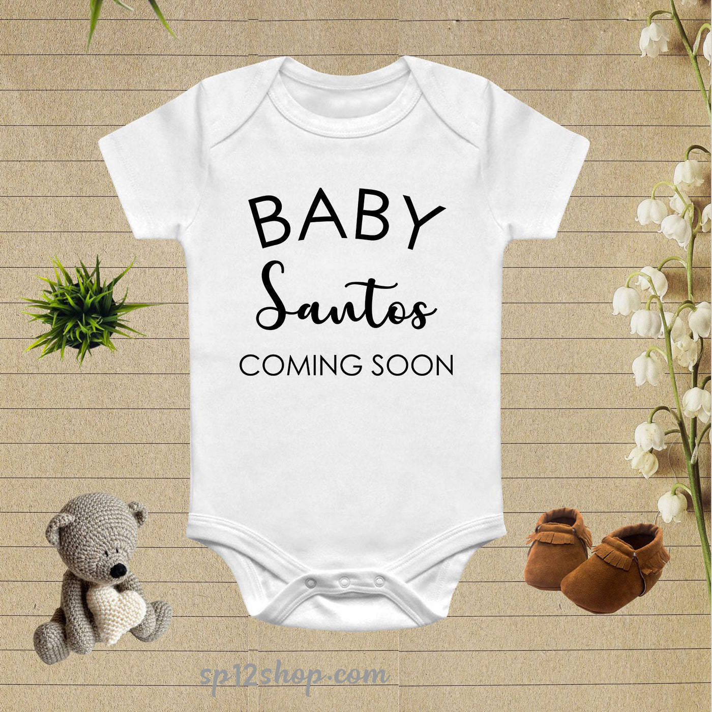 Baby Coming Soon Custom Baby Bodysuit