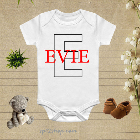 Baby Initial Clothes Personalised Bodysuit