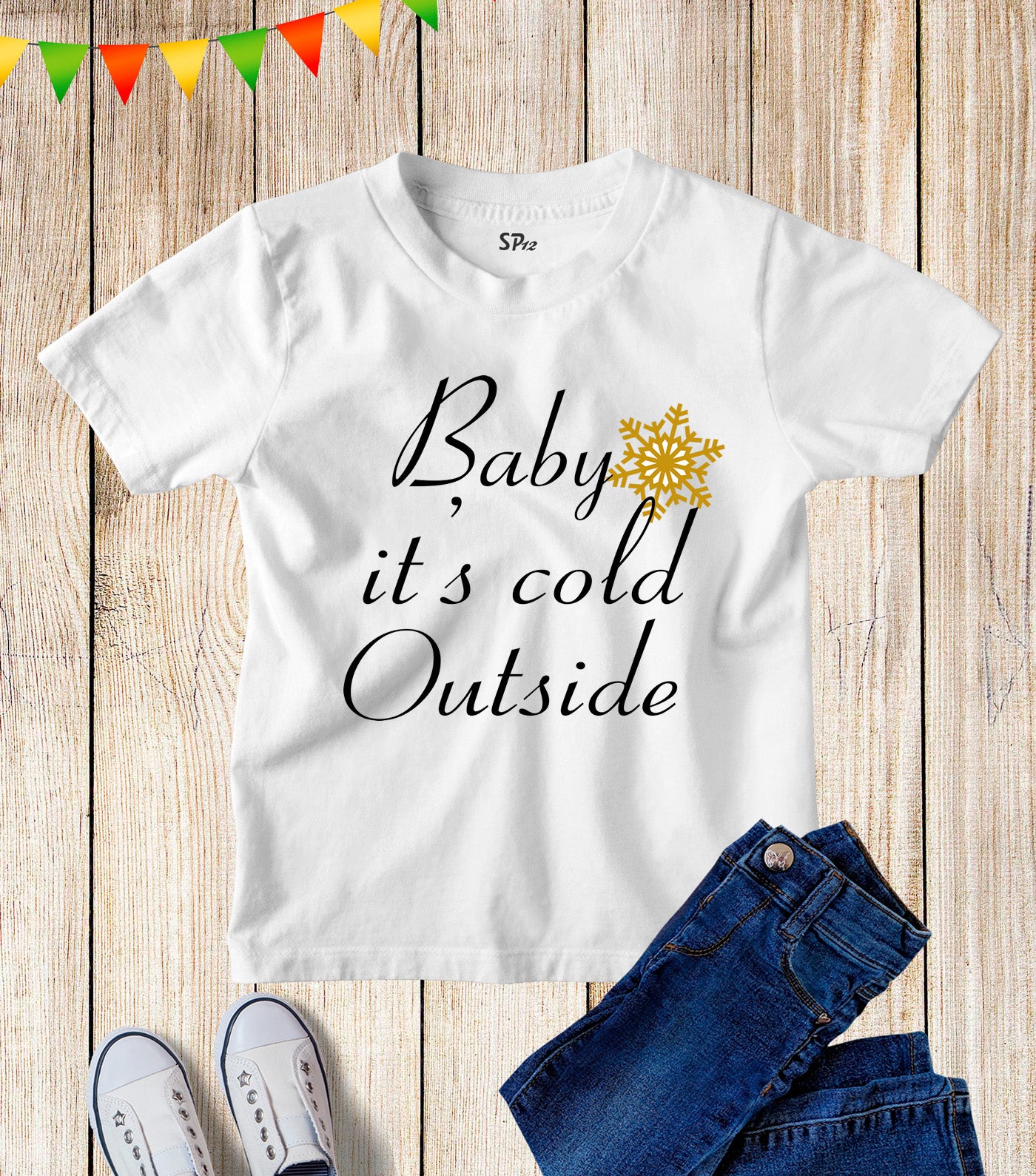 Kids Christmas Song T Shirt Baby It's Cold Outside