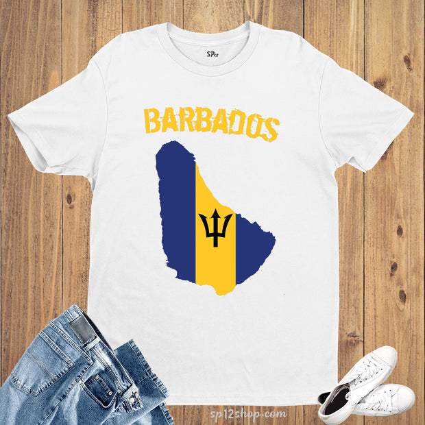 Barbados Flag T Shirt Olympics FIFA World Cup Country Flag Tee Shirt