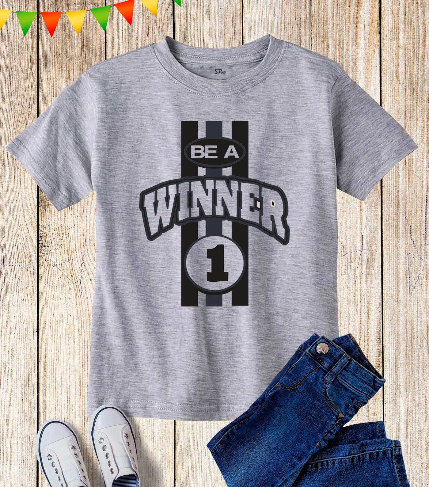 Kids Be A Winner No 1 Team Sports Game Party T Shirt