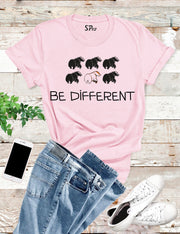 Be Different Cool Character Graphic Brave Slogan T shirt