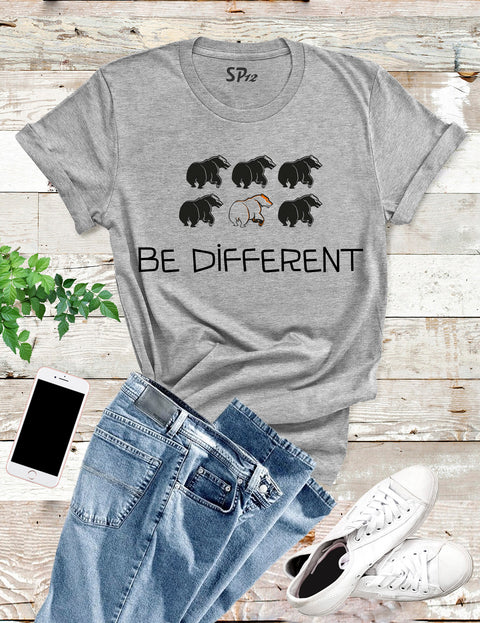 Be Different Cool Character Graphic Brave Slogan T shirt