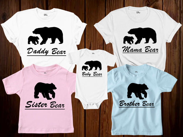 Bear Family Matching T Shirt