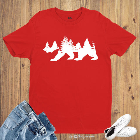 Bear Tree Animal T Shirts