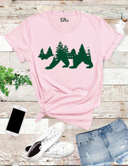 Bear Tree Funny T Shirt