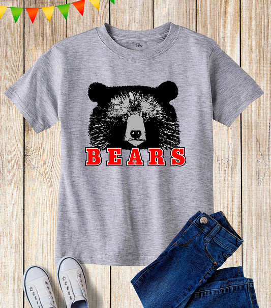 Kids Bears T Shirt Wildlife Animal Zoo Safari