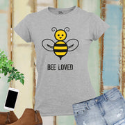 Bee Loved Funny Cartoon Women T Shirt