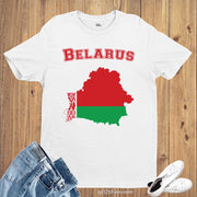 Belarus Flag T Shirt Olympics FIFA World Cup Country Flag Tee Shirt