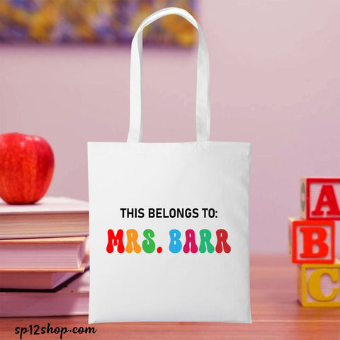 Teachers Day Appreciation Gift Custom Thank You Shopping Tote Bag