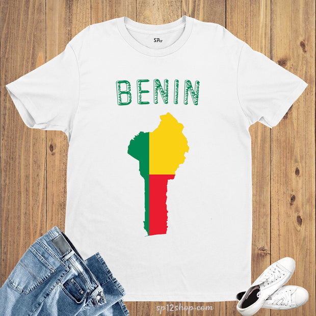 Benin Flag T Shirt Olympics FIFA World Cup Country Flag Tee Shirt