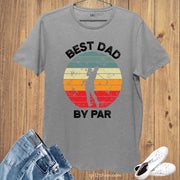Best Dad By Par Vintage Sunset T Shirt