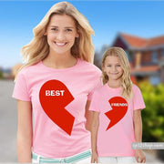 Best Friend Red Heart Mummy Daughter Son Mummy Mothers Day T shirt