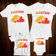 Bhutan Flag T Shirt Olympics FIFA World Cup Country Flag Tee Shirt