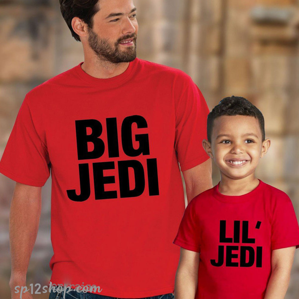 Daddy Daughter Father  Son Matching T shirt Big Jedi Little Jedi