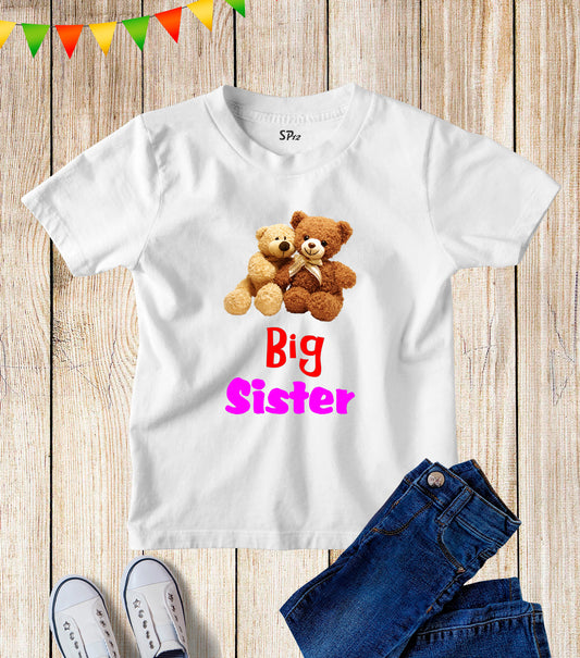 Big Sister Teddy Bear Kids T Shirt