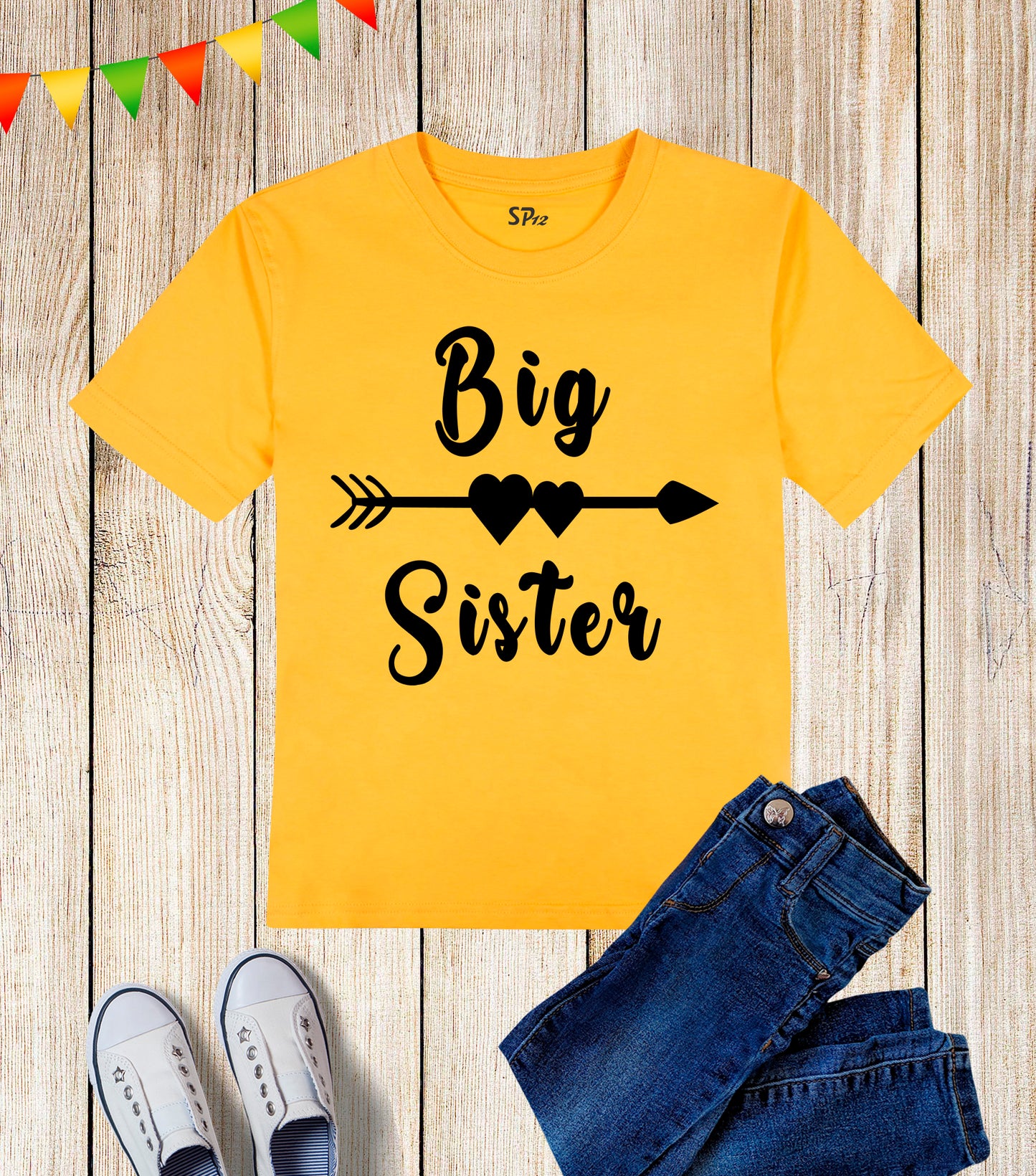 Big Sisters Love Sibling Kids T Shirt