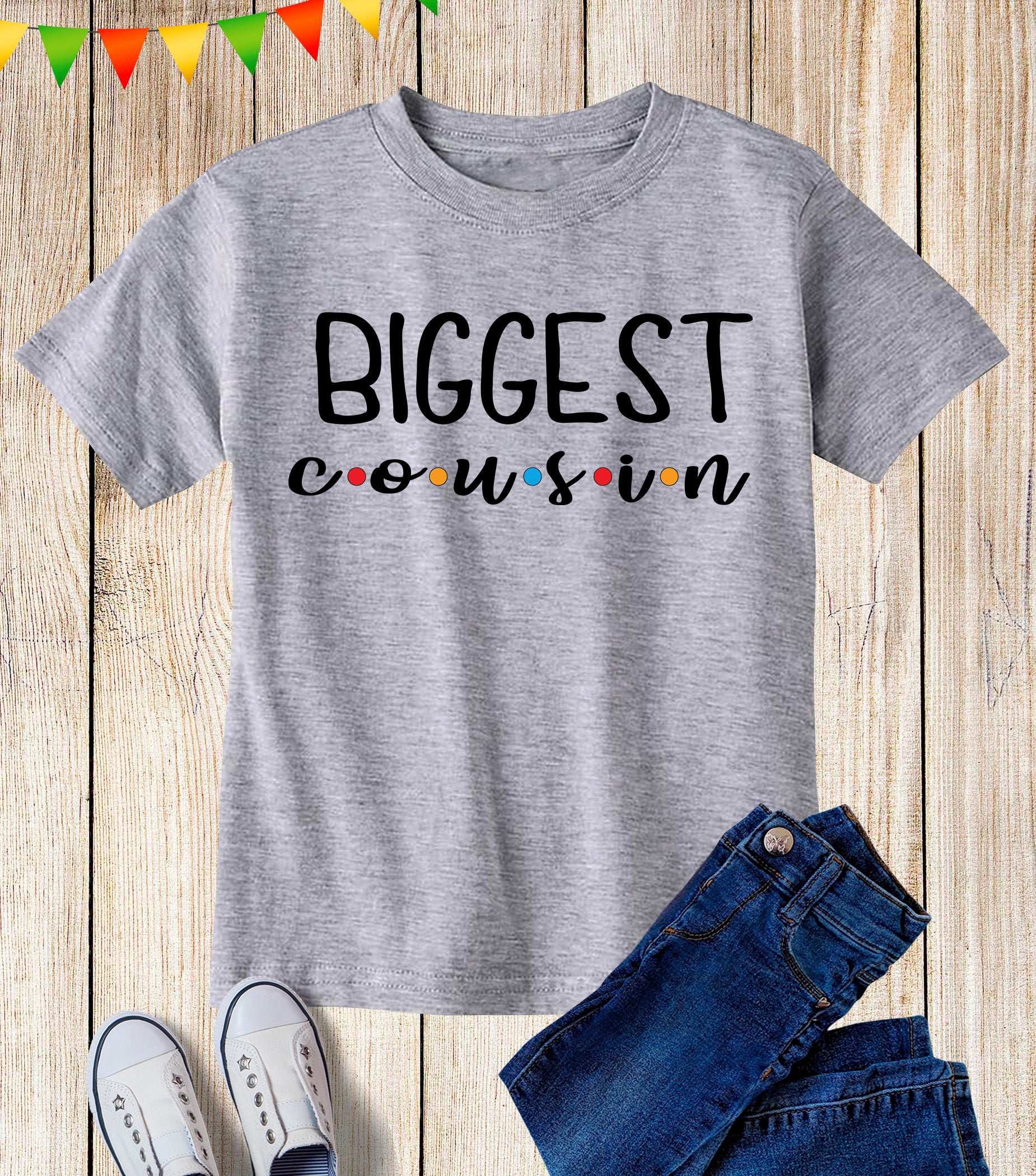 Biggest Cousin Friends Theme Kids T Shirt
