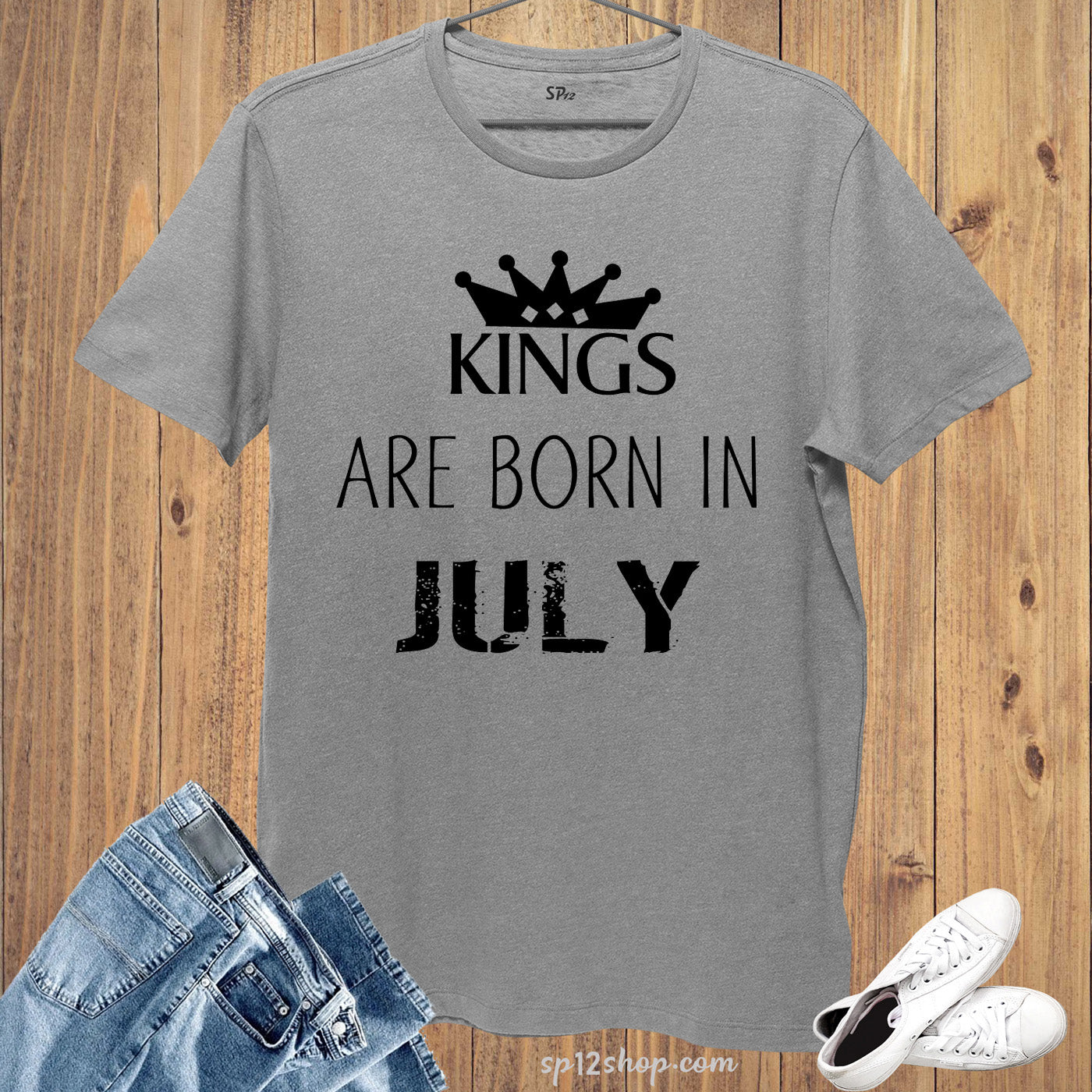 Birthday T Shirt Kings are born in July