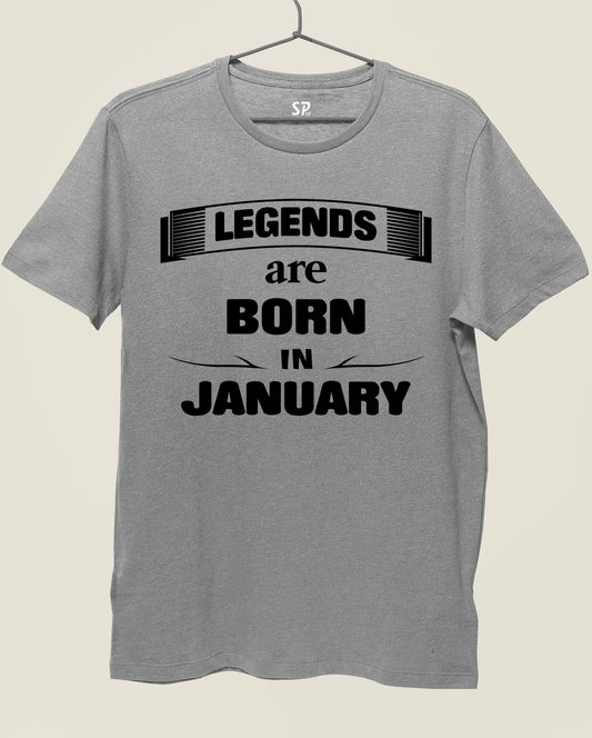 Birthday T shirt Legends are Born in January