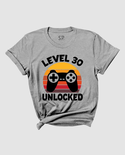 Birthday T Shirt Level 30 Unlock Gamer Birthday tshirt