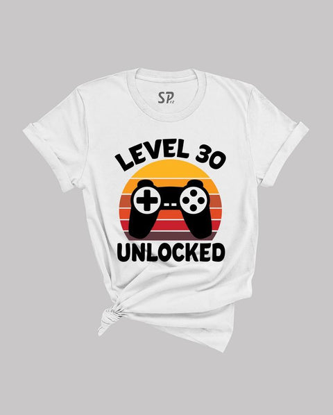 Birthday T Shirt Level 30 Unlock Gamer Birthday tshirt