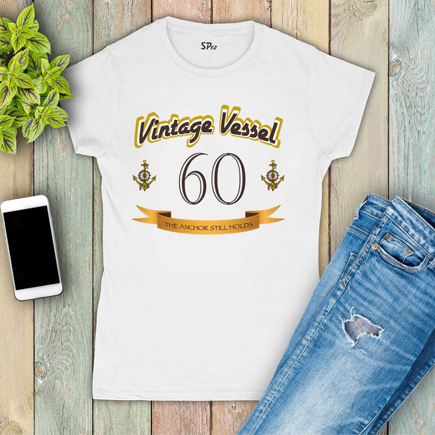 Birthday T Shirt Women 60 Sixty Years Vintage