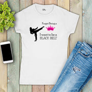 Black Belt Karate Women T Shirt