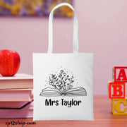 Librarian Teacher Appreciation Custom Thank You Gift Shopping Tote Bag
