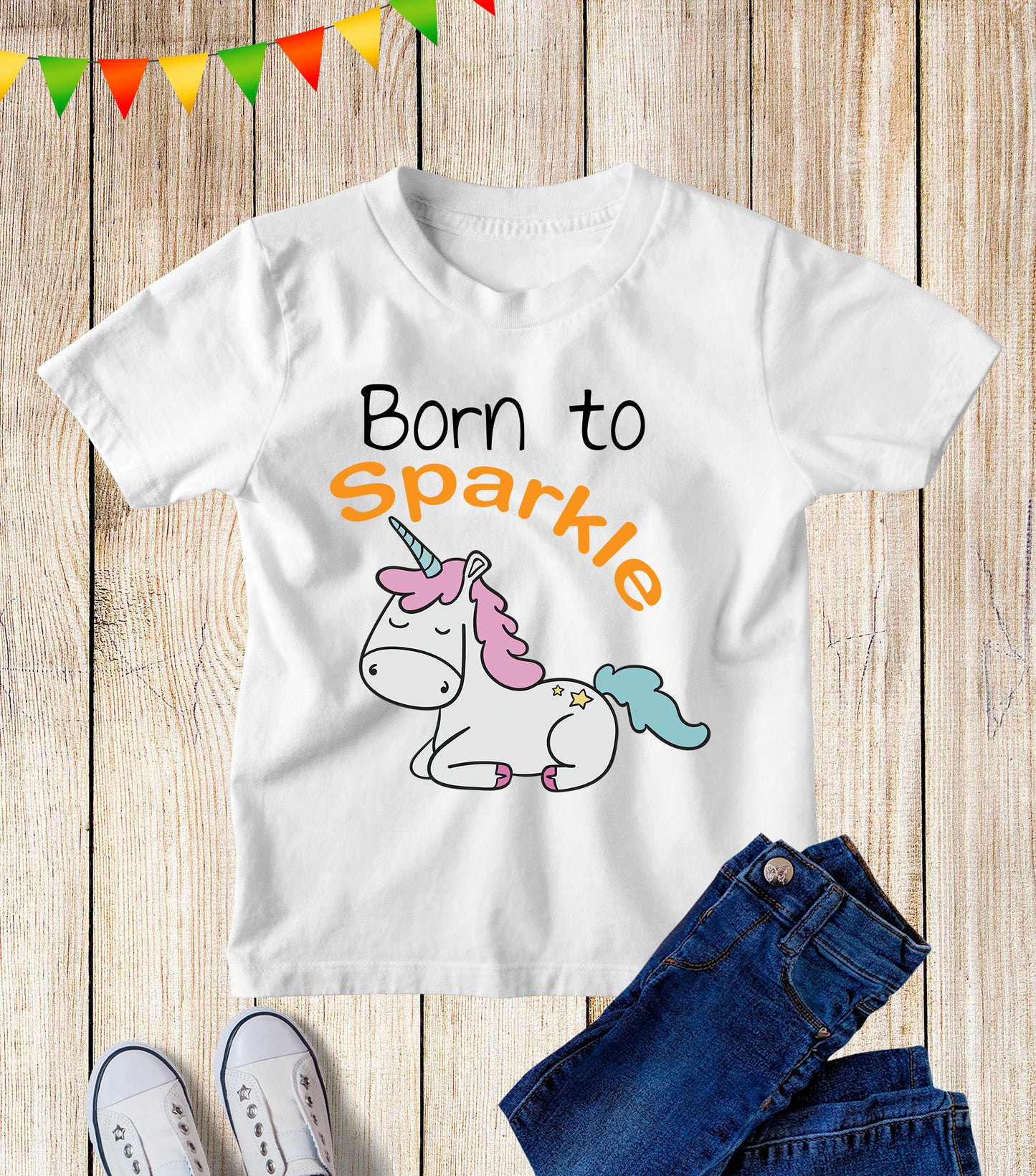 Born To Sparkle Kids T Shirt