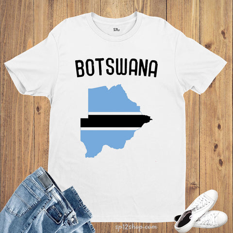 Botswana Flag T Shirt Olympics FIFA World Cup Country Flag Tee Shirt