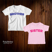 Brother And Sister Matching Kids t Shirt